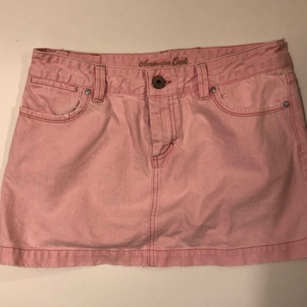 American Eagle Pink Denim Skirt